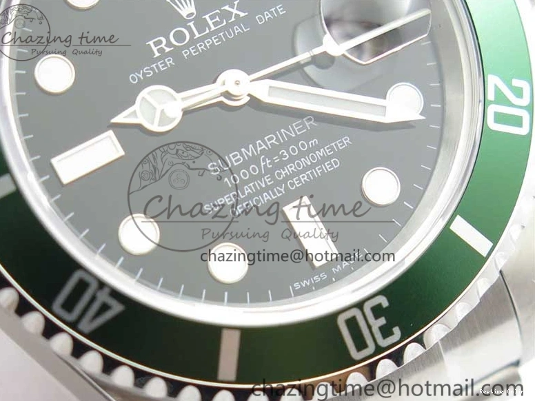0512 Neat Submariner 16610 LV Green No Rehaut Engraving 904L Steel ARF1:1 Best Edition on SS Bracelet SH 2955